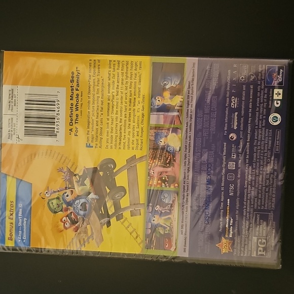 2015 Disney Pixar Inside Out DVD - Picture 2 of 2
